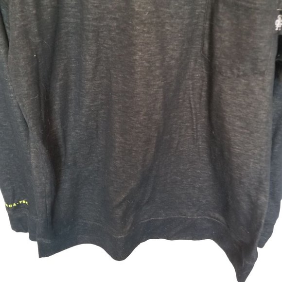 Saga Tek Mens L Black Solid Long Sleeves Henley Ne - Picture 3 of 8